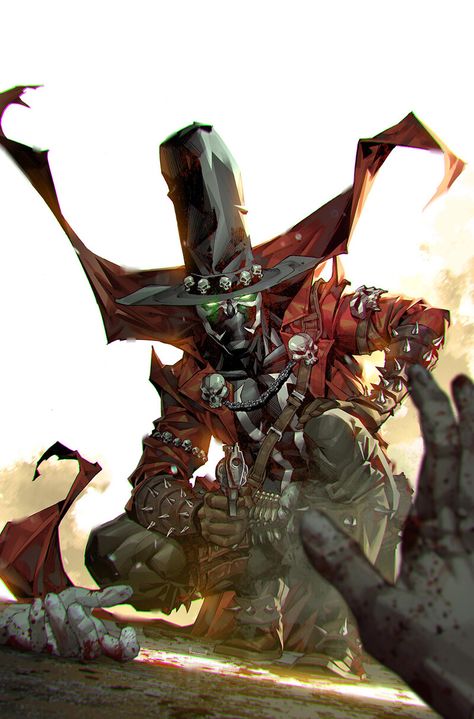 ArtStation - SPAWN UNIVERSE, Kael Ngu Spawn Fanart, Royal Paintings, Gunslinger Spawn, Spawn Characters, The Gunslinger, Spawn Comics, Todd Mcfarlane, Dc Icons, Dark City