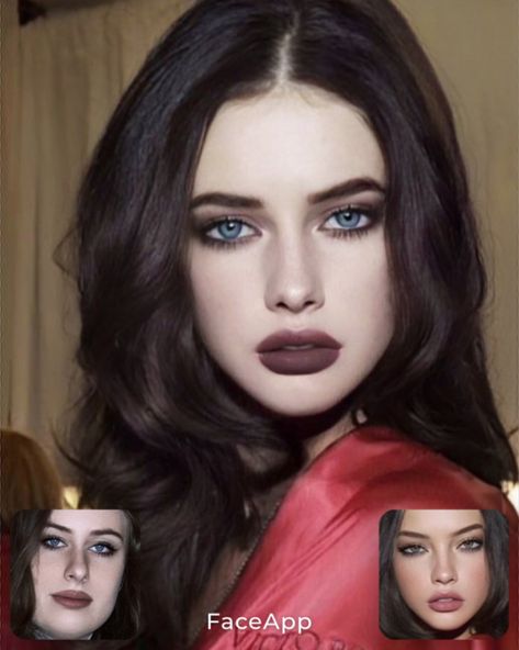 Morphed face • Dark feminine makeup • Dark feminine energy • Aesthetic • Model • VS • Dark makeup Ultra Feminine Face, Dark Feminine Energy Aesthetic, Dark Feminine Makeup, Feminine Makeup, Dark Feminine Energy, Energy Aesthetic, Makeup Dark, Feminine Energy Aesthetic, Madelyn Cline