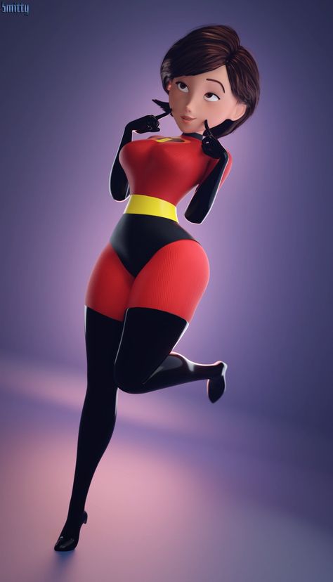 Mrs Incredible, Disney Incredibles, Violet Parr, Seluar Ketat, Female Cartoon Characters, A Hat In Time, Female Hero, Female Cartoon, Seductive Clothes