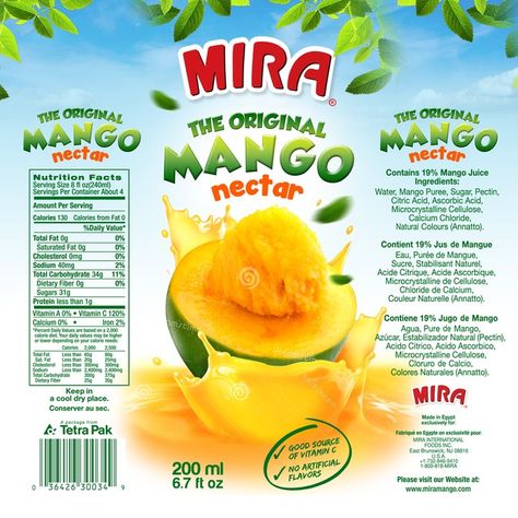 Mango Nutrition Facts, Label Minuman, Mango Nutrition, Yoghurt Packaging, Fruit Juice Packaging, Beer Bottle Design, Custom Product Packaging, Rice Packaging, Human Nutrition