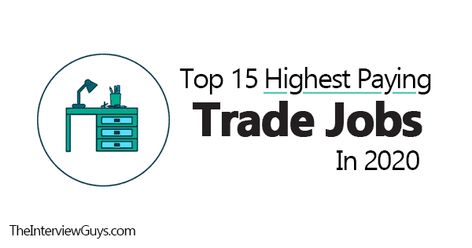 Top 15 Highest Paying Trade Jobs in 2020 Trade Jobs, Job List, Aircraft Mechanics, School Jobs, Hvac Technician, Trade School, Job Interview Tips, Energy Industry, List Of Jobs