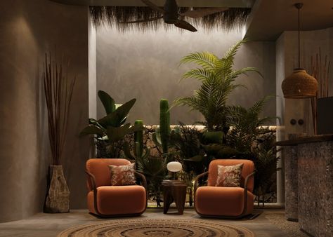 Nature Salon Design, Recovery Spa Design, Spa Area Design, Bali Spa Design, Bali Spa Interior Design, Moody Spa Room, Moody Spa, Day Spa Interiors, Spa Reception Design