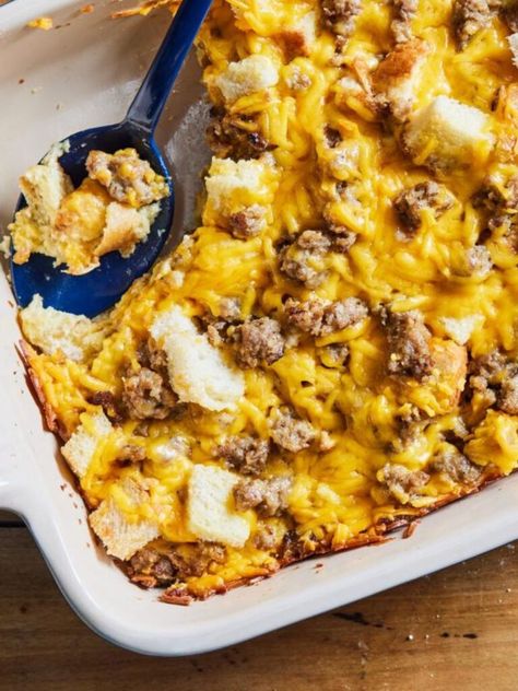 Ina Garten Sausage Breakfast Casserole Ina Garten Breakfast Casserole, Make Ahead Sausage Egg And Cheese Breakfast Casserole, Overnight Sausage Breakfast Casserole, Sausage Link Breakfast Casserole, Breakfast Enchiladas Casserole, Sausage Egg And Cheese Strata, Overnight Egg Casserole, Cheddar Cheese Bread, Brunch Pizza