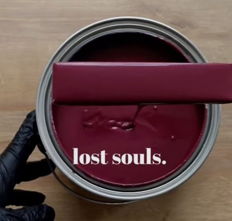 Dark Red Wall Color, Paint Shelf Ideas, Red Paint Colors For Living Room, Lost Souls Paint Color, Witchy Wall Colors, Trending Room Colors, Moody Paint Colors For Small Spaces, Goth Paint Colors, Whimsigoth Paint Colors