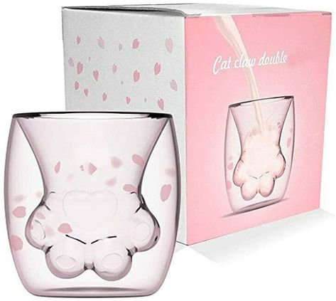 Kawaii Cups, Cup Cat, Whiskey Cups, Claw Design, Pink Stuff, Cat Coffee Mug, Kawaii Accessories, Cute Room Ideas, Cat Claws