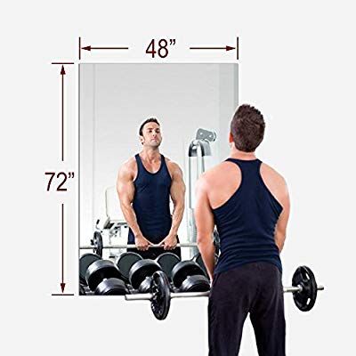 A great home gym needs a mirror to check your form and progress!  .  #squats #lifting #lift #fitness #basementgym #homegym #gym #health #affiliate Small Home Gyms, Studio Gym, Gym Mirror, Gym Dance, Gym Mirrors, Basement Gym, Workout Space, Mirrors Edge, Mirror Shop