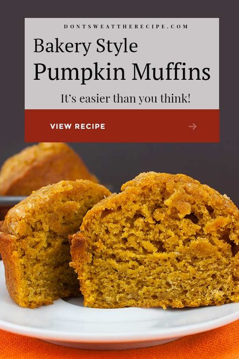 These bakery-style pumpkin muffins are jumbo, gloriously full of pumpkin flavor, moist and tender. Perfection! #pumpkin#recipe #fall Pumpkin Bread Muffins, Moist Pumpkin Muffins, Best Pumpkin Muffins, Pumpkin Muffins Easy, Bakery Style Muffins, Pumpkin Muffin Recipes, Pumpkin Recipes Easy, Pumpkin Recipe, Pumpkin Spice Muffins