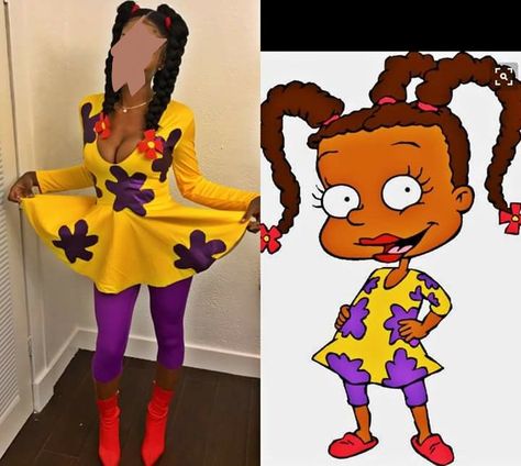 Susie Carmichael Rugrats Susie Carmichael Costume, Cartoon Costume Ideas, Halloween Costumes 90s, Rugrats Costume, African American Kids Hairstyles, Susie Carmichael, Cartoon Halloween Costumes, Cartoon Costume, 90s Women