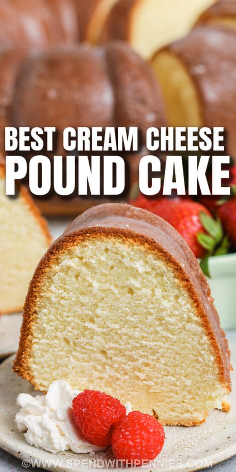 Best Cream Cheese Pound Cake, Easy Cream Cheese Pound Cake, Cheese Pound Cake Recipe, Best Pound Cake Recipe, Homemade Pound Cake, Cream Cheese Pound Cake Recipe, Easy Pound Cake, Moist Pound Cake, Pound Cake Recipes Easy