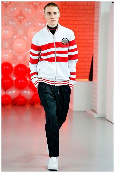 London Collections: Men Fall/Winter 2015 Highlights: Casely-Hayford, Matthew Miller, YMC + More Fashion Runway Show, Menswear Trends, Fashion 2015, Long Knit Cardigan, Coachella Outfit, Long Knit, British Vogue, Sporty Chic, 2015 Fashion