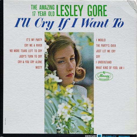 Leslie Gore, Lesley Gore, No More Tears, Heartbreak Hotel, Pop Hits, I Want To Cry, Vinyl Record Album, Best Albums, Record Album