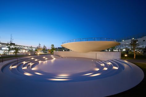 Outdoor Stage, Architecture Company, Public Space Design, Urban Lighting, Precast Concrete, Urban Furniture, Japanese Architecture, Japan Design, Landscape Lighting