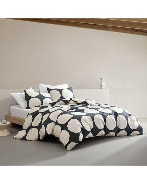 Marimekko Kivet 100% Organic Cotton Duvet Cover Set / Gilt Marimekko Bedding, Grey Duvet Cover, Grey Duvet, Gray Duvet Cover, Organic Cotton Bedding, King Duvet Cover Sets, Geometric Inspiration, Organic Cotton Duvet Cover, Bedroom Retreat