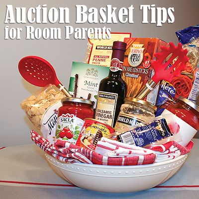 Are you helping out with the school auction this year? Room parents are often asked to organize a class basket to be donated for the event. So if you are on basket duty, we have some tips for you. School Auction Baskets, Reverse Raffle, Tricky Tray Baskets, Ffa Projects, Silent Auction Gift Basket Ideas, Quarter Auction, Winter Basket, Benefit Ideas, Silent Auction Basket