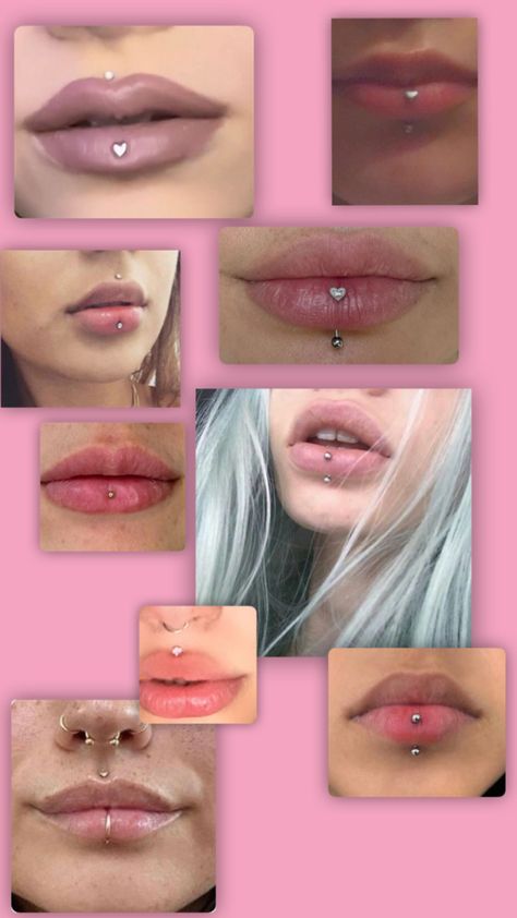 Women Piercings Ideas Face, Facial Dermal Piercing, Spiderbite Piercings, Dermal Piercings, Monroe Piercing, Philtrum Piercing, Monroe Piercings, Face Piercings, Dermal Piercing