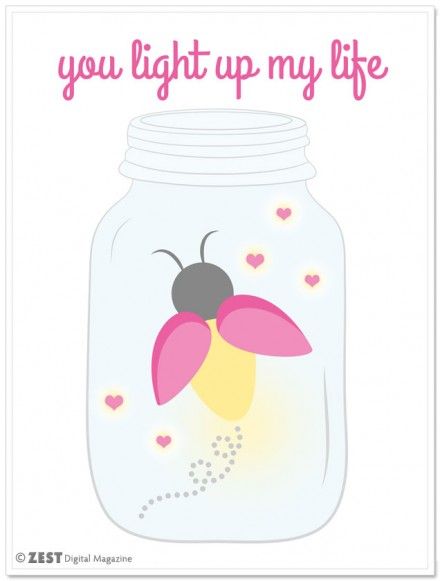 you-light-up-my-life printable mason jar art from Zest Mason Jar Printables, Mason Jar Art, Scrapbooking Freebies, Jar Art, Mini Flags, Printables Freebies, Valentines Art, Free Valentine, Mason Jar Crafts