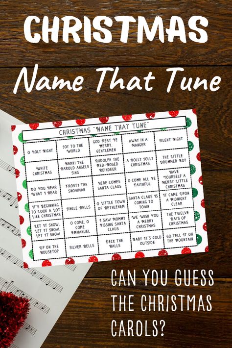 Name That Christmas Song Game Answers, Christmas Finish The Lyrics Game Free, Name That Christmas Song Game, Who Is Most Like Santa Game, Christmas Music Games, Guess The Christmas Song, Christmas Music For Kids, Christmas Songs List, Name That Tune Game