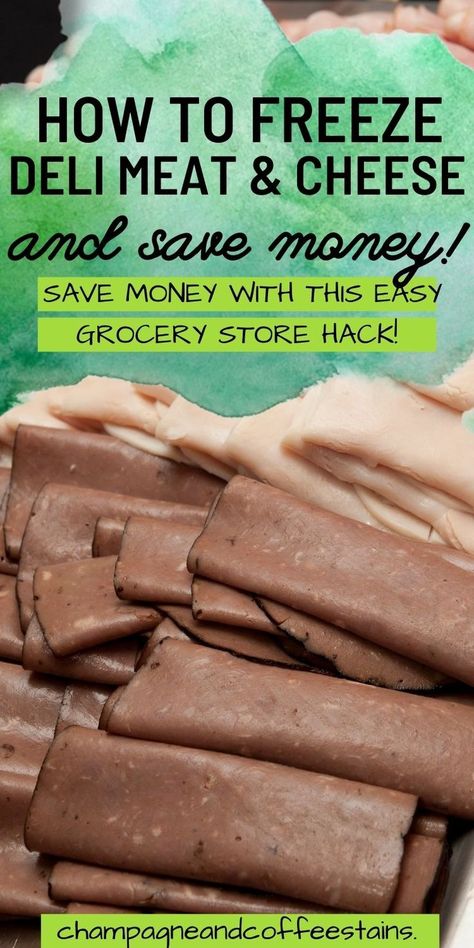 Never waste groceries again! Save time and money with this easy hack to freeze deli meat and cheese. Deli Meat Recipes, Freezing Meat, Lunch Planning, Lunch Meat Recipes, Homemade Pantry, Canned Food Storage, Deli Meats, Deli Food, Pregnancy Food