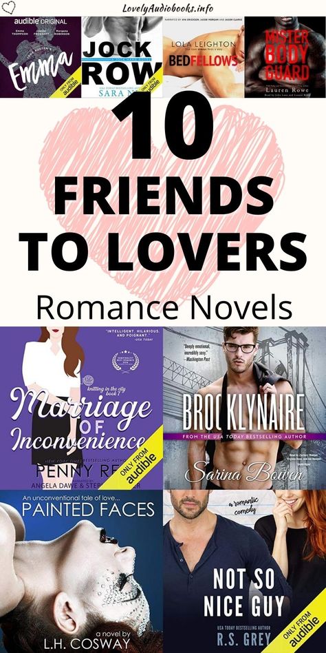 Tired of the bad boys? Craving some super sweet, low angst childhood friends to lovers romantic books? Click for the full book list with 10 of the best Friends to Lovers Romance Novels on Audible! These Contemporary Romance novels are so good and range from sweet to red hot love story books. #romancenovels From Best Friends To Lovers, Good Books To Read For Women Romance, Best Friends To Lovers Books, Best Friend Romance Books, Friends To Lovers Books, Mm Romance Books, Best Friends To Lovers, Steamy Romance Books, Best Romance Novels