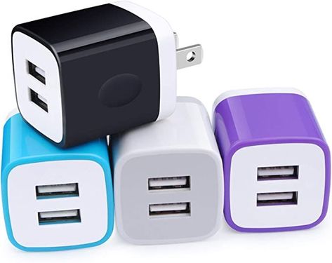 About the product: • Brand - NonoUV • Connectivity Technology - USB • Connector Type - USB • Special Feature - Lightweight • Guaranteed Safety • Lightweight • Fast charging: USB charger cube output 2.1A, Input: AC 100-240V • Package include: 4-Pack Dual USB charger plug with 24 months warranty. • Available in various colors Iphone Bluetooth, Tv Unit Furniture Design, Phone Packaging, Usb Wall Charger, Iphone Charger, Charger Adapter, Usb Charger, Wall Charger, Ipod Touch