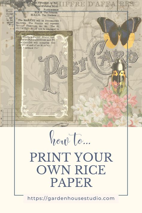 You can print your own rice paper with the rice paper we use and create beautiful journals, cards and diy decoupage projects. So much less expensive then buying Rice Paper. #PrintYouOwnRicePaper #DiyRicePaper #DecoupageWithRicePaper #RicePaper #ArtJournaling Free Rice Paper Printables, Printing On Rice Paper For Decoupage, Diy Rice Paper, Decoupage Paper Free, Busted Canvas, Decoupage Paper Printable, Diy Decoupage, Decoupage Projects, Rice Paper For Decoupage