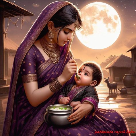 Mother's Pic, Mother Painting, Mother Images, Cute Love Photos, Cute Mobile Wallpapers, Ganesh Photo, Lord Photo, Shri Ram Photo, Ram Photos