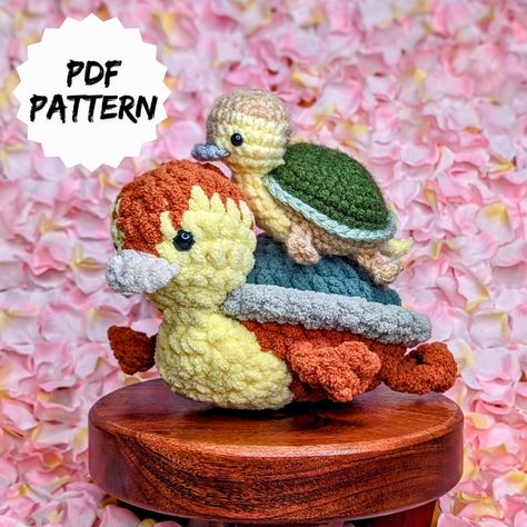 turtle duck pdf crochet pattern - haomaocrochet's Ko-fi Shop - Ko-fi ❤️ Where creators get support from fans through donations, memberships, shop sales and more! The original 'Buy Me a Coffee' Page. Duck Turtle, Turtle Duck, Easy Crochet Animals, Crochet Turtle, Crochet Design Pattern, Thick Yarn, Fun Crochet Projects, Blanket Yarn, Plush Pattern