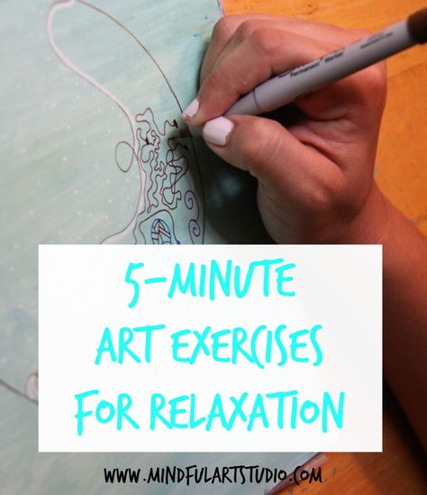 5 Minute Art Exercises Art Exercises, Classe D'art, Mindful Art, Art Therapy Activities, High School Art, Expressive Art, Middle School Art, Art Instructions, Therapy Activities