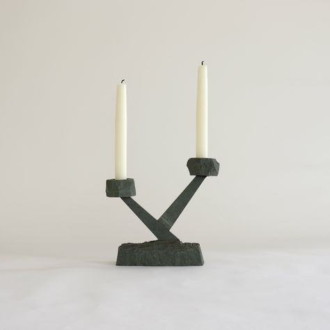 Sold🎈 Brutalist Welsh slate candle holder. Mid 20th C A gorgeous combination of honed and rough hewn natural stone. H 20 cm W 22 cm D 6 cm £65 + pp Feel free to message for more details and to buy. #welshslate #greenslate #brutalist #brutal #midcentury #midcenturymodern #candleholder #candelabra #candlelight #worldofinteriors #interiordesign #interiordesigner #interiordecor #stylist #secondhandseptember World Of Interiors, Brutalism, Midcentury Modern, Candle Holder, Natural Stone, Natural Stones, 20 Cm, Interior Decorating, Candle Holders