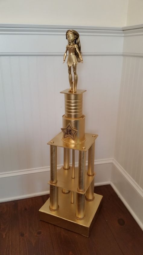 Trophy Diy Homemade, Diy Trophy Ideas How To Make, Repurpose Trophies, Diy Trophy Ideas, Homemade Trophy, Homemade Trophies, Funny Trophies, Diy Trophy, Trophy Diy