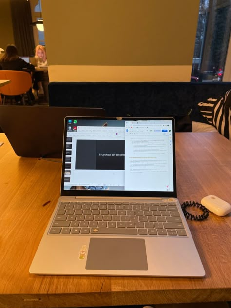 Working In A Cafe, Silver Macbook, Office Snap, Matcha Meditation, Productive Aesthetic, Surface Laptop Go, Microsoft Laptop, Tips For Studying, Collage Girl