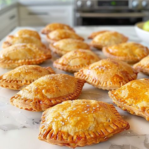 Mini Apple Hand Pies Recipe Apple Hand Pies Recipes, Mini Apple Hand Pies, Apple Mini Pies, Hand Pies Recipes, Caramel Apple Hand Pies, Best Apple Pie Recipe, Mini Apple Pie Recipe, Coconut Pecan Cookies, Blueberry Cake Donuts