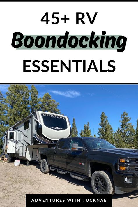 45+ RV Boondocking Essentials Boondocking Camping, Rv Remodeling, Ways To Save Water, Rv Upgrades, Rv Solar Panels, Travel Trailer Living, Rv Camping Tips, Camping Must Haves, Rv Organization