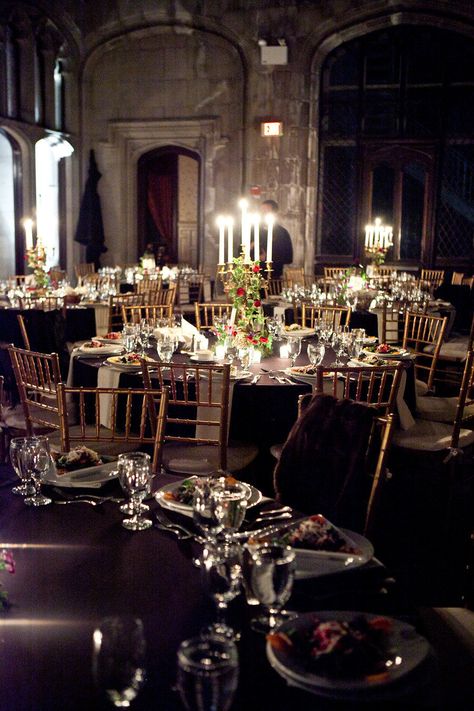 Hempstead House, Prom Themes, Dark And Stormy, Medieval Wedding, Candle Wedding, Enchanted Wedding, Flowers Centerpieces, Goth Wedding, Dark Wedding