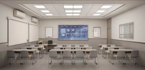 Classroom design on Behance Luxury Classroom, Faculty Room, Futuristic School, School Interior, House Games, Revit Architecture, Interior Design School, Autodesk Revit, Classroom Projects