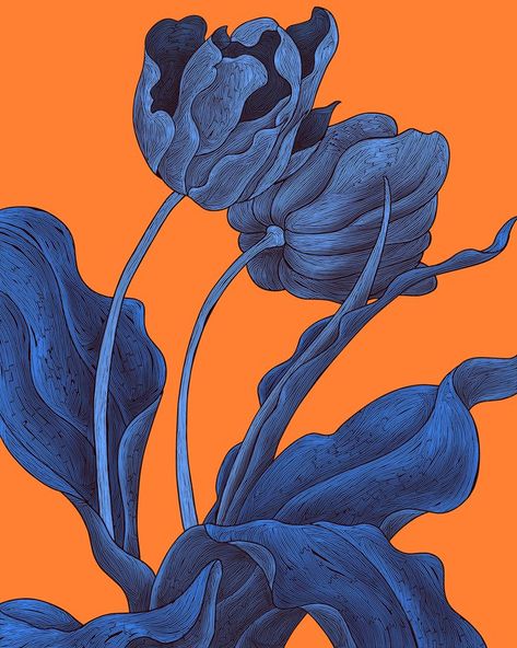 Illustration Kunst, Retro Kunst, Arte Inspo, Art And Illustration, Arte Floral, Botanical Art, 그림 그리기, Live Action, Aesthetic Art