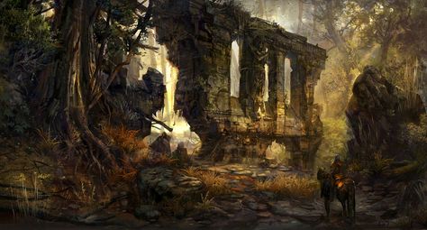 Forest Ruins Apocalypse Landscape, Post Apocalyptic City, Dystopian Art, Apocalypse World, Apocalypse Aesthetic, Post Apocalyptic Art, Environment Props, Apocalypse Art, Apocalypse Survival