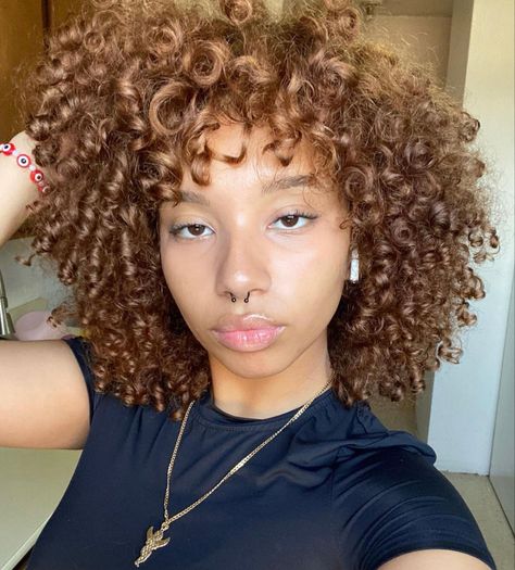 Short Color Hair, Hair Color For 4c Natural Hair, Copper Hair On Black Women Curly, Curly Cinnamon Hair, Natural Curly Hair Dyed, Honey Brown Hair Color Black Women Curly, Curly Honey Brown Hair, Honey Brown Curly Hair Black Women, Light Brown Short Curly Hair