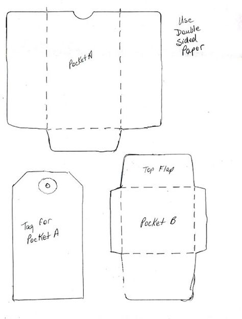 Pocket, Tag and Envelope templates for 5 Diy Pockets, Free Junk Journal Printables, Pocket Template, Free Junk Journal, Journal Crafts, Junk Journal Printables, Envelope Templates, Journal Making, Free Vintage Printables