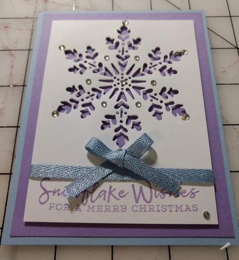 Pinterest Christmas Cards, Cas Christmas Cards, Snowmen Cards, Stampin Up Weihnachten, Stamped Christmas Cards, Christmas Card Ornaments, Handmade Christmas Card, Snowflake Cards, Christmas Card Inspiration