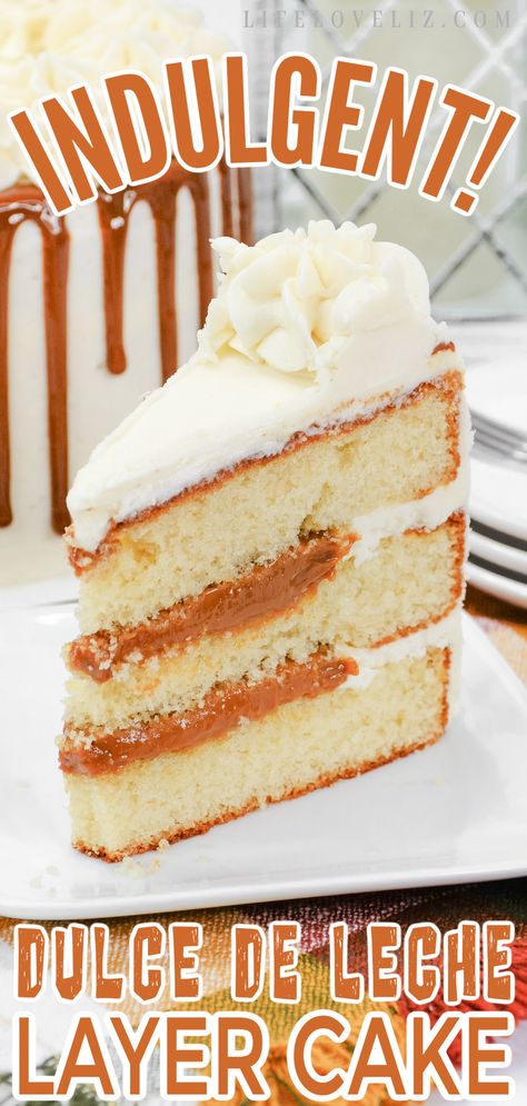 Indulge in the ultimate Dulce De Leche Cake with our irresistible recipe. Layer upon layer of rich, creamy caramel goodness awaits you. Leche Cake Recipe, Cake Mango, Leche Cake, Cake Leveler, Moist Vanilla Cake, Creamy Caramel, Vanilla Cake Mixes, Leftover Cake, Cake Easy