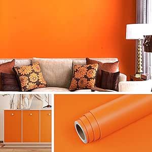 Orange Peel And Stick Wallpaper, Classroom Neutral, Wallpaper For Kids Bedroom, Burnt Orange Wallpaper, Wallpaper Stick And Peel, Bathroom Orange, Wallpaper For Bathroom, Wallpaper For Kitchen, Orange Vinyl