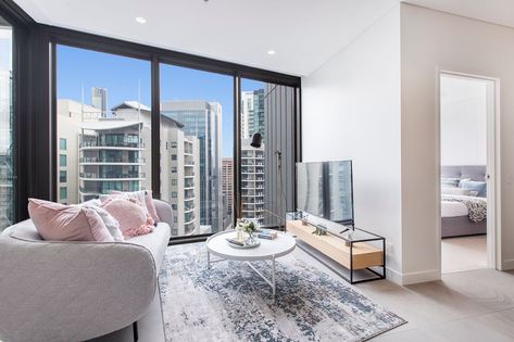 Apartment In Sydney, Melbourne Apartments, Brisbane City Aesthetic Night, Sydney Apartment View, Brisbane Apartment, Melbourne Apartment View, 2 Bedroom Floor Plans, Condominium Interior, Bathroom Apartment