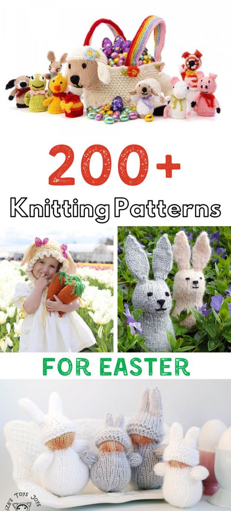 200+ Knitting Patterns For Easter #knittingpatterns #knit #freeknitting #Easter Easter Knitting Patterns Free, Easter Knitting Patterns, Knitted Easter Crafts, Easter Knits, Easter Knitting, All Free Knitting, Holiday Knitting, Best Knitting Patterns, Rabbit Knitting Pattern