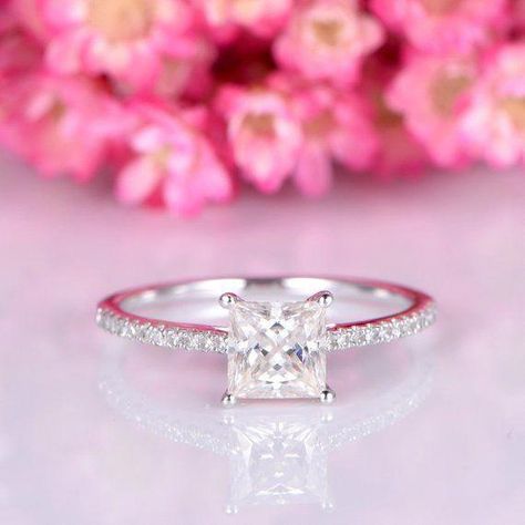 Big Engagement Rings, Sapphire Engagement Ring Set, Fine Engagement Rings, Wedding Rings Princess Cut, Blue Topaz Engagement Ring, Princess Cut Moissanite, Moissanite Solitaire Ring, Gold Diamond Wedding Band, Topaz Engagement Ring