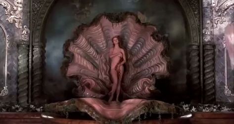 vintage gallery on Instagram: “The Birth of Venus Uma Thurman in The Adventures of Baron Munchausen, 1988.” Moon Photoshoot, Baron Munchausen, Terry Gilliam, Birth Of Venus, Uma Thurman, Film Inspiration, Foto Art, Classical Art, Film Stills