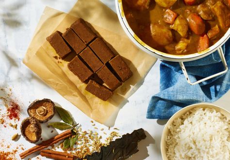 The Secret to Japanese Comfort Food on Demand: Homemade Curry Bricks - The New York Times Brick Recipe, Homemade Curry, Japanese Curry, Nyt Cooking, Boneless Chicken Thighs, Fenugreek Seeds, Spicy Sauce, Curries, Spice Mixes