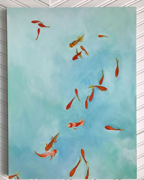 Noelle Holler | Gouache Artist (@noelleholler_art) • Instagram photos and videos Art Fish, Expressive Art, Fish Painting, Original Wall Art, Painting Inspo, Art Instagram, Fish Art, Abstract Painting Acrylic, Diy Canvas Art