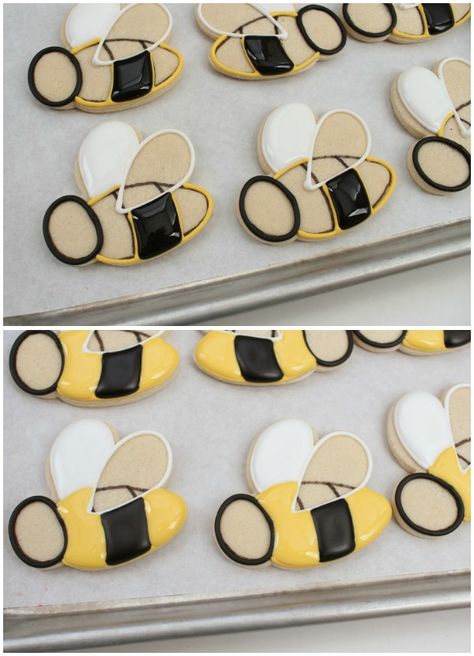 Bumblebee Cookies Decorated, Mom To Bee Cookies, Bumble Bee Cookies Decorated, Honeybee Cookies, Bumblebee Cookies, Bee Sugar Cookies, Bumble Bee Cookies, Ladybug Cookies, Bee Cookies