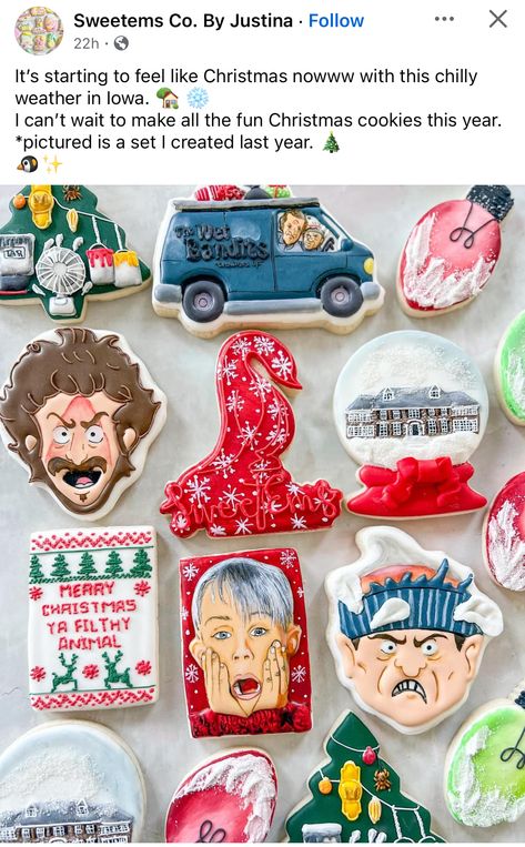 Home Alone Christmas, Merry Christmas Ya Filthy Animal, Best Christmas Cookies, Ya Filthy Animal, Xmas Cookies, Christmas Cookies Decorated, Cookies Decorated, Home Alone, Chilly Weather